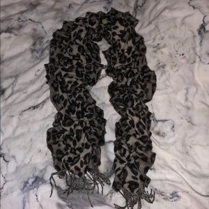 Black and Grey Cheetah Print Scarf